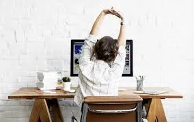 Organized desk with ergonomic accessories